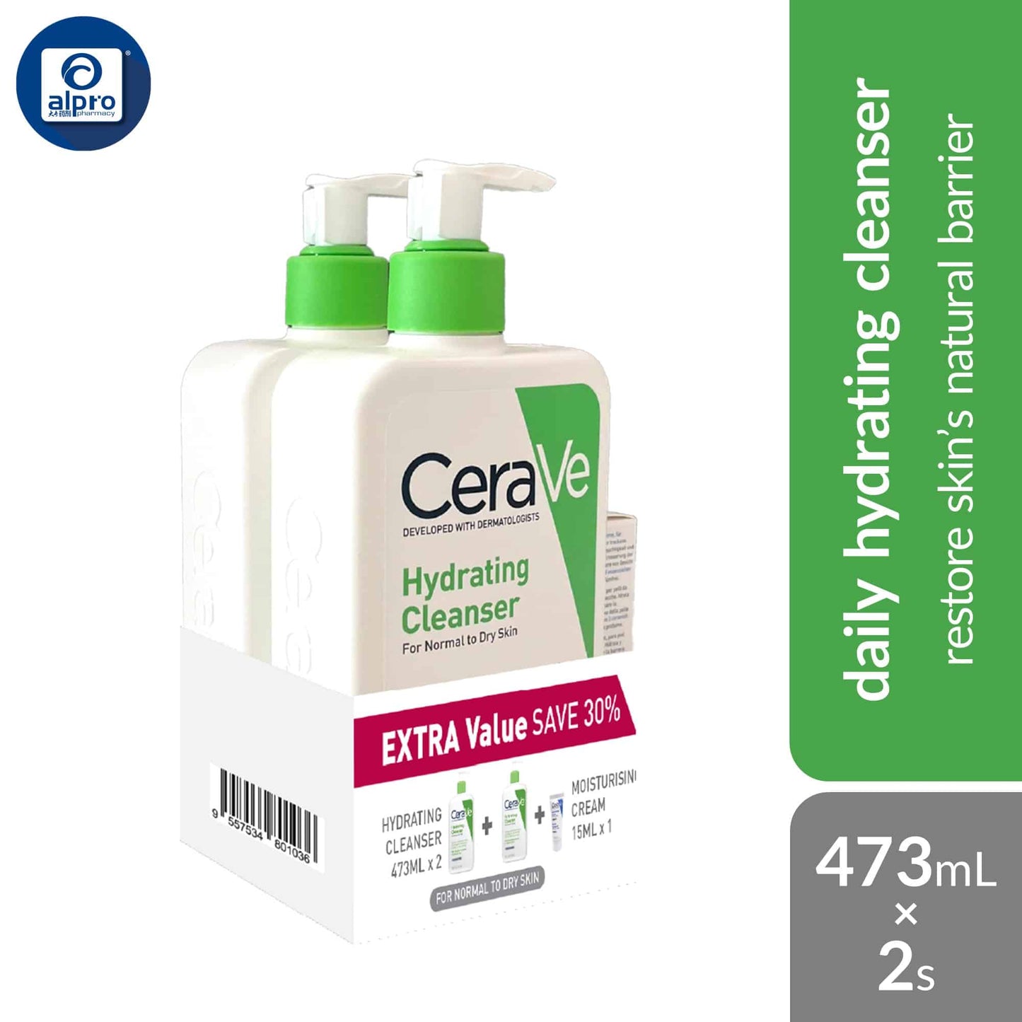 cerave-hydrating-cleanser-473ml-2s-moisturising-cream-15ml-restore-skins-natural-barrier