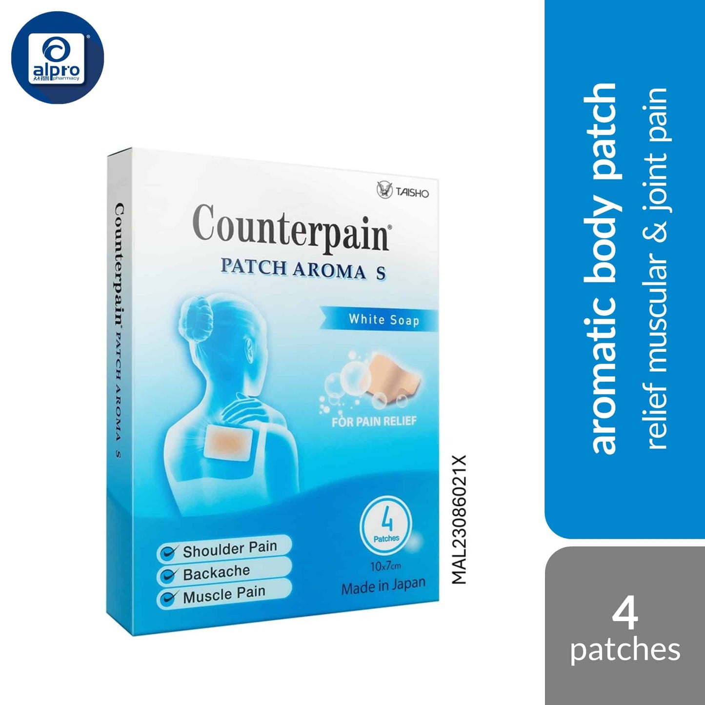 counterpain-patch-aroma-sweet-rose-white-soap-4s-relief-muscular-joint-pain-white-soap