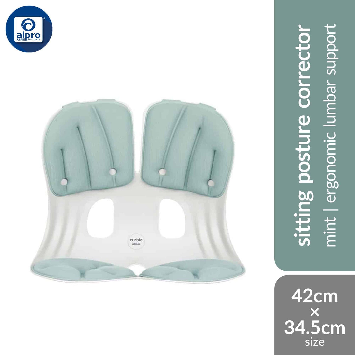 curble-grand-pastel-1s-mint-peach-lavender-ergonomic-lumbar-support-mint