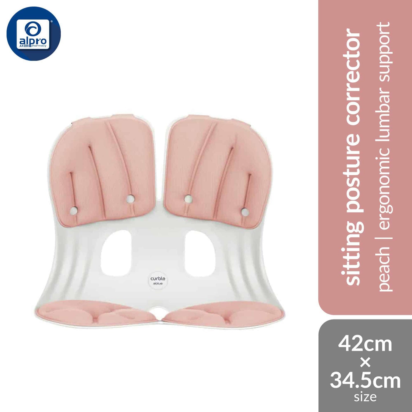curble-grand-pastel-1s-mint-peach-lavender-ergonomic-lumbar-support-peach