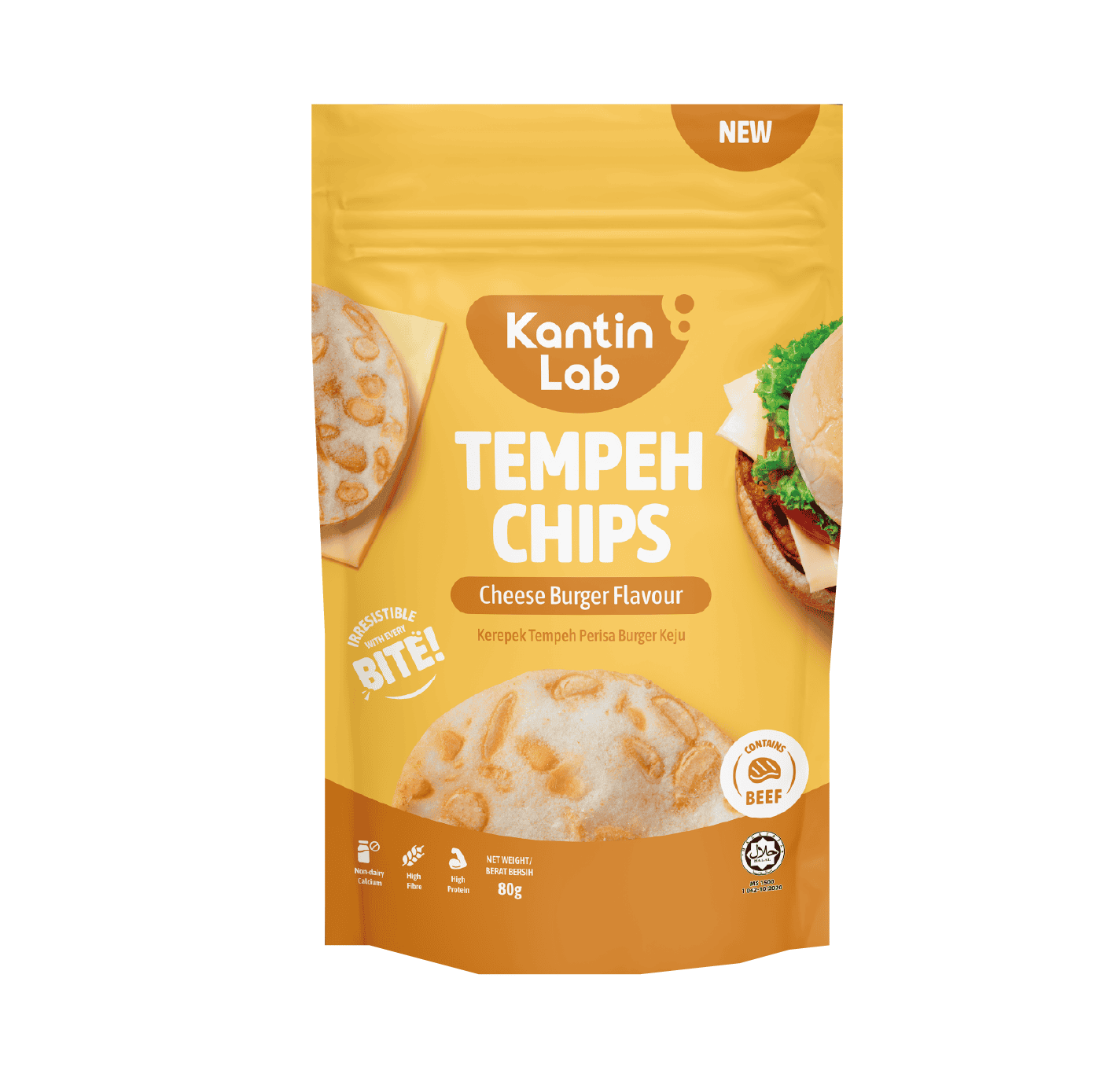 kantin-lab-tempeh-chips-80g-himalayan-salt-chips-chili-cheese-cheese-burger product image 1