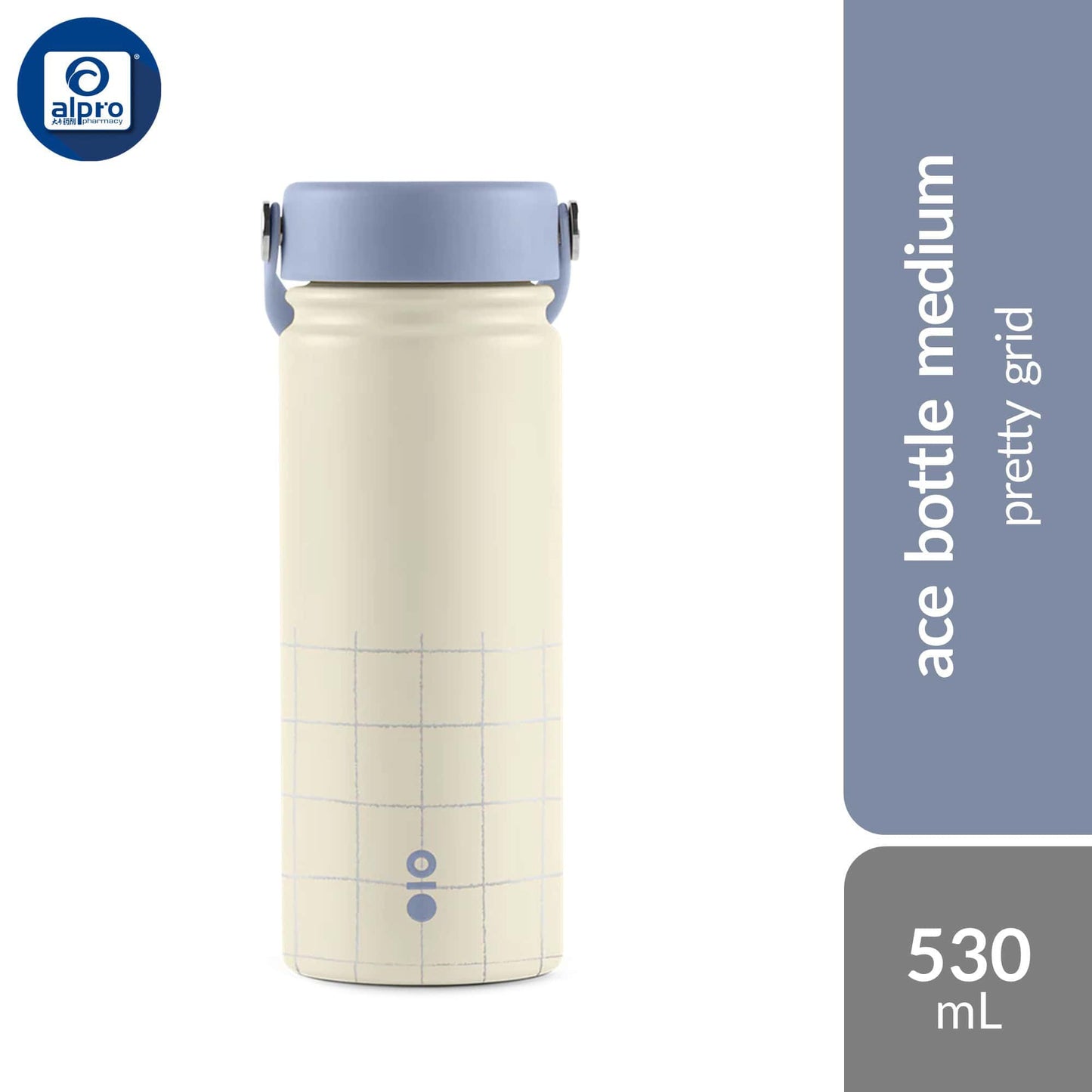 montigo-ace-bottle-medium-pretty-porcelain-collection-pretty-grid-pretty-lines-pretty-waves-530ml product image 1