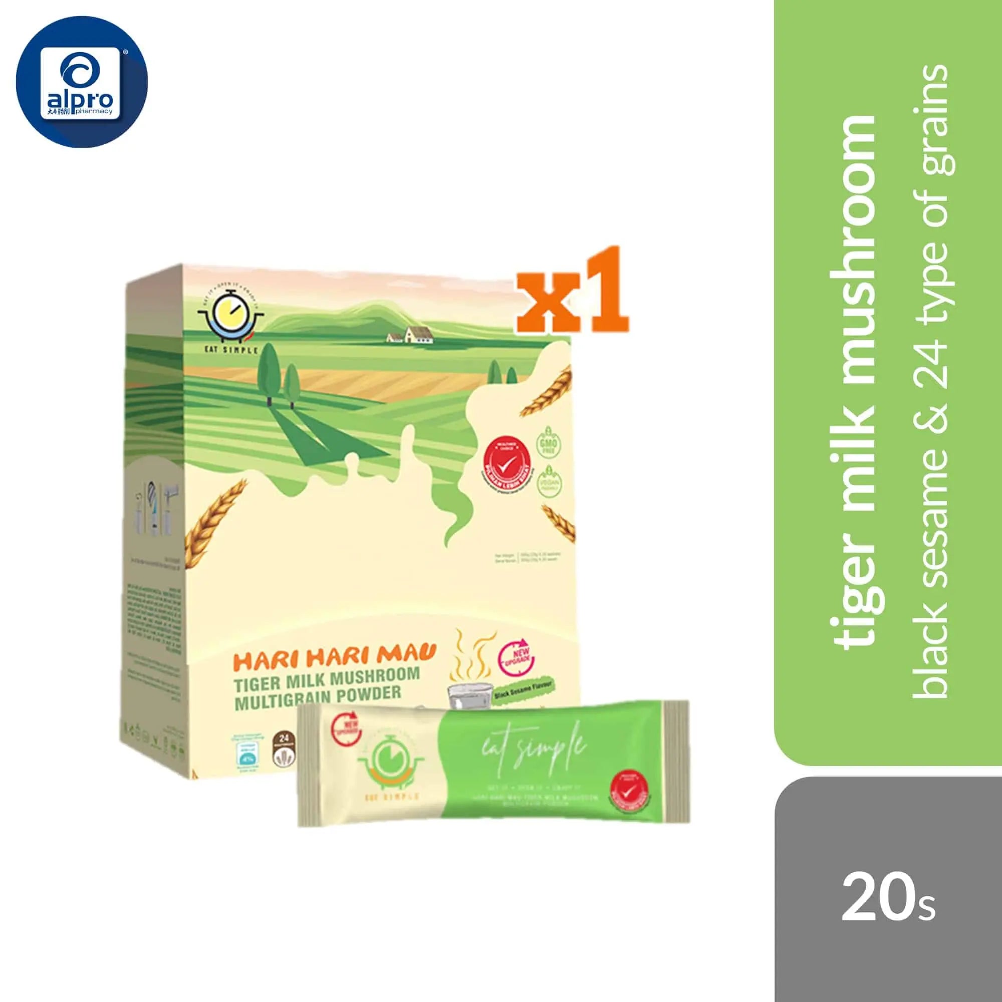 eat-simple-hari-hari-mau-tiger-milk-mushroom-multigrain-powder-black-sesame-20s-with-black-sesame-24-type-of-grains