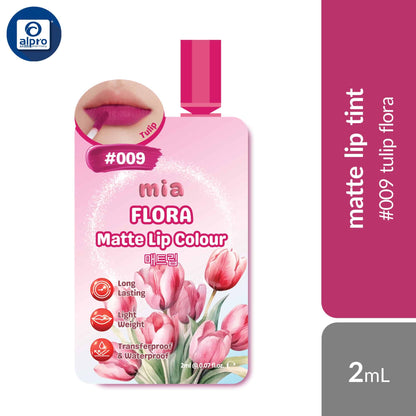 mia-flora-matte-lip-colour-waterproof-transfer-proof-lip-tint-assorted-sachet-2ml-lightweight-intense-matte-colour product image 1
