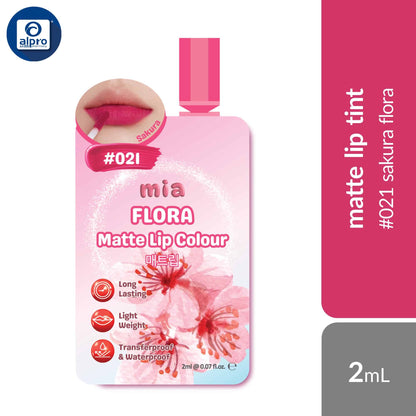 mia-flora-matte-lip-colour-waterproof-transfer-proof-lip-tint-assorted-sachet-2ml-lightweight-intense-matte-colour product image 1