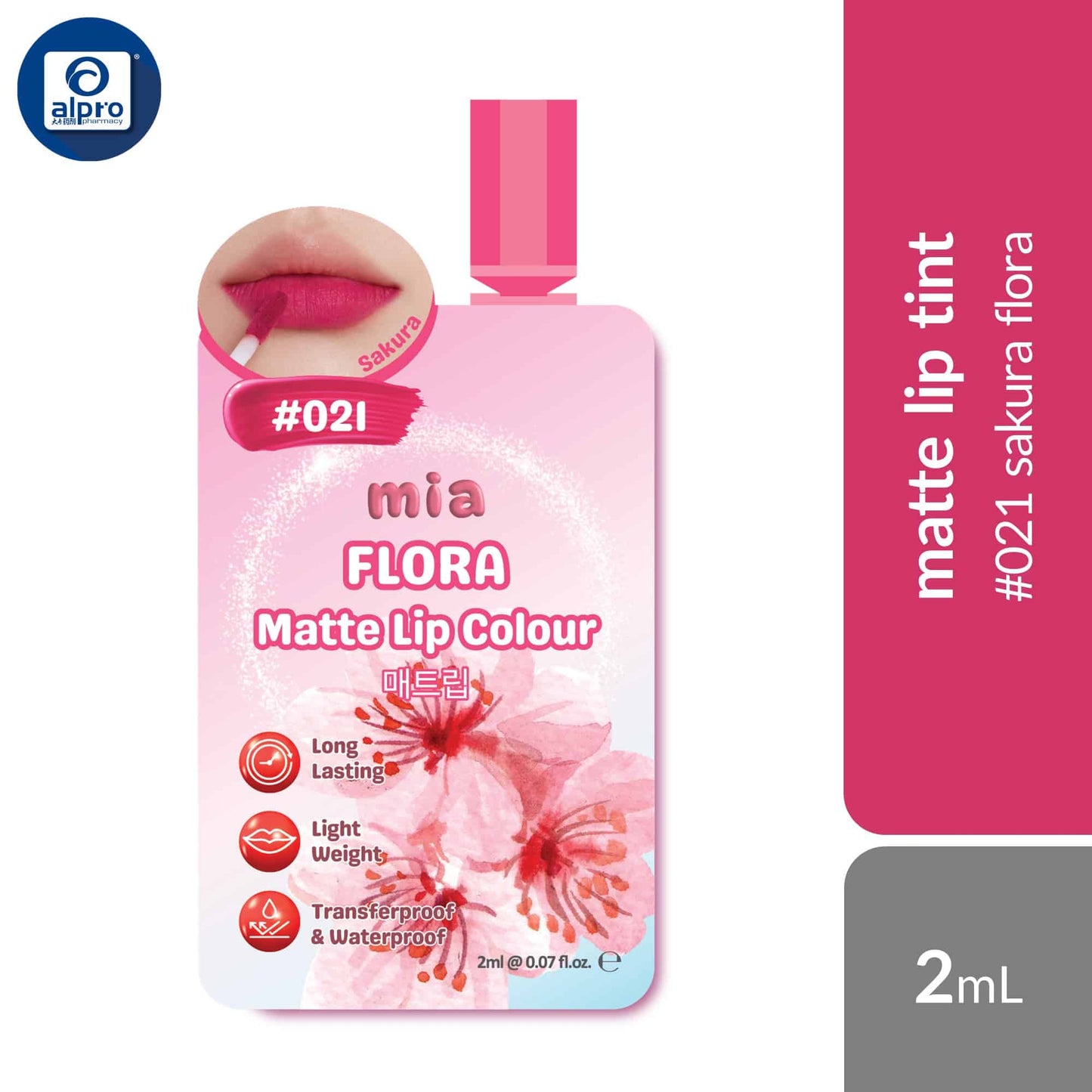 mia-flora-matte-lip-colour-waterproof-transfer-proof-lip-tint-assorted-sachet-2ml-lightweight-intense-matte-colour-021-sakura