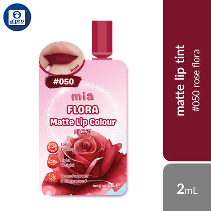 mia-flora-matte-lip-colour-waterproof-transfer-proof-lip-tint-assorted-sachet-2ml-lightweight-intense-matte-colour product image 1