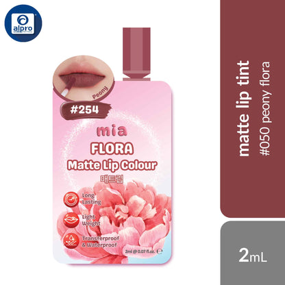 mia-flora-matte-lip-colour-waterproof-transfer-proof-lip-tint-assorted-sachet-2ml-lightweight-intense-matte-colour product image 1