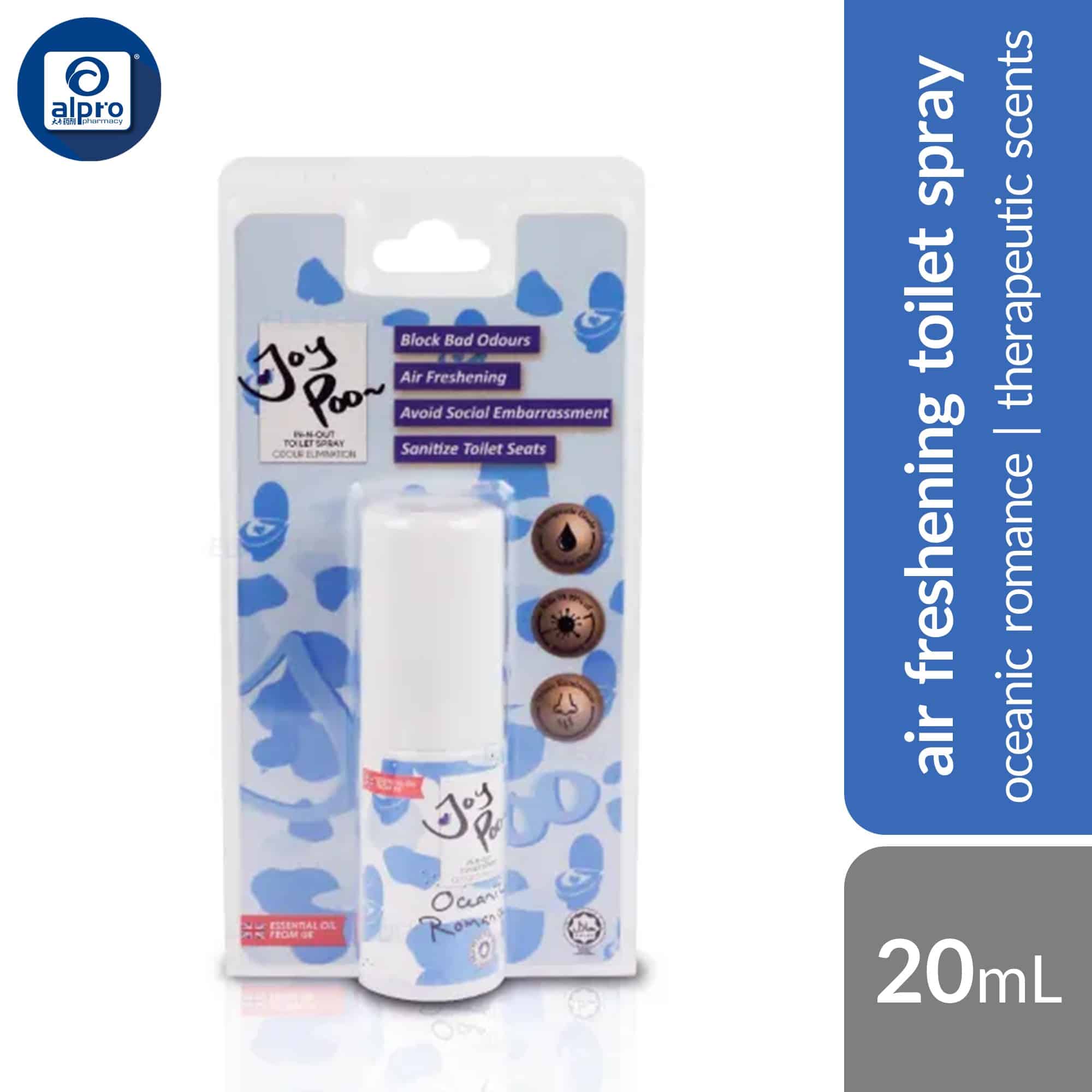 joy-poo-toilet-spray-oceanic-romance-lovely-buddy-refreshing-green-happy-garden-lemon-grass-20ml-therapeutic-air product image 1