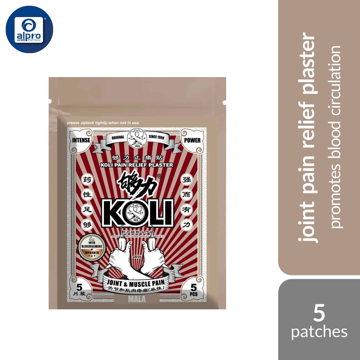 koli-pain-relief-miracle-plaster-strong-power-good-power-super-power-intense-power-feminine-5s product image 1