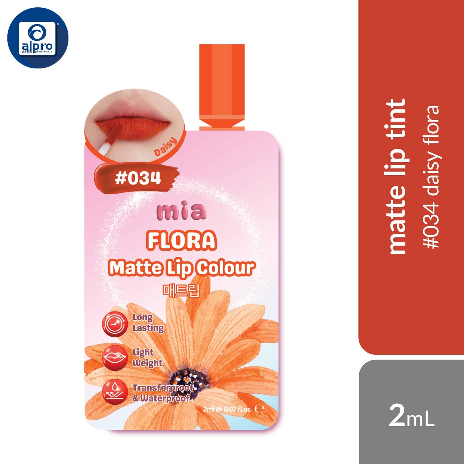 mia-flora-matte-lip-colour-waterproof-transfer-proof-lip-tint-assorted-sachet-2ml-lightweight-intense-matte-colour-034-daisy