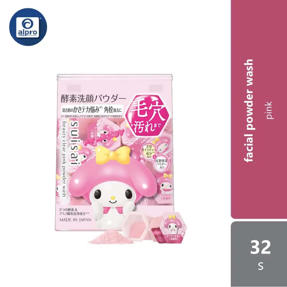 suisai-beauty-clear-pink-powder-wash-sanrio-le-32s-protect-and-moisture