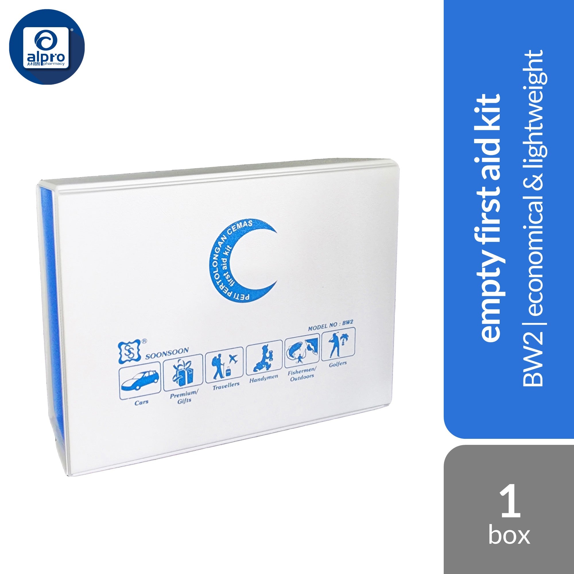 SOONSOON First Aid Kit Empty PVC Premium BW2 | Economical &
