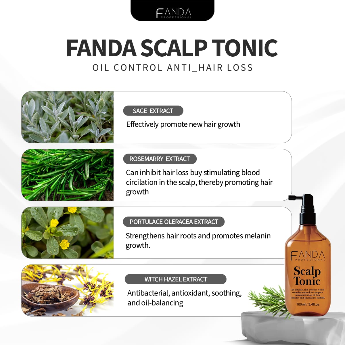 Fanda Scalp Tonic 100mL | Nourish & Strengthen Hair Roots FANDA