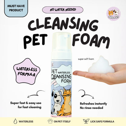 OVO Pet Waterless Cleansing Foam 200mL | Naturalise Odour & Moisturise Fur OVO Pet
