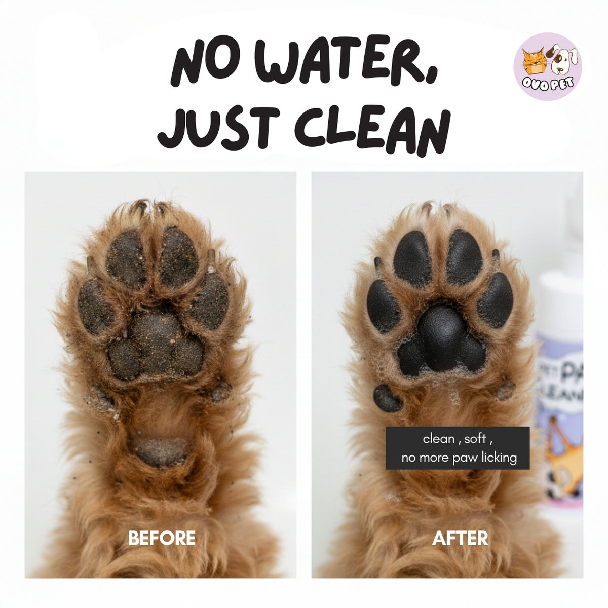 OVO Pet Paw Cleaner 150mL | Helps Prevent Cracking & Dry Paws OVO Pet