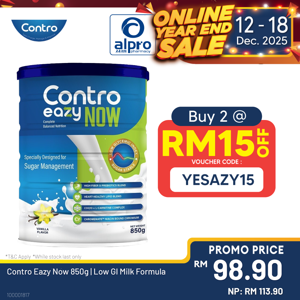 Contro Eazy Now 850g | Low GI Milk Formula