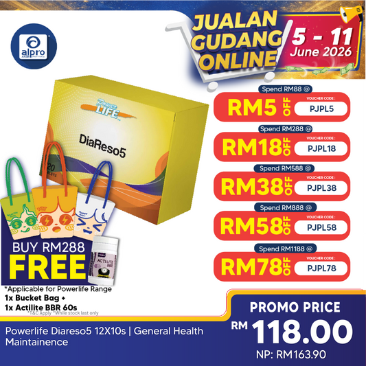 Powerlife Diareso5 12X10s | General Health Maintainence Powerlife