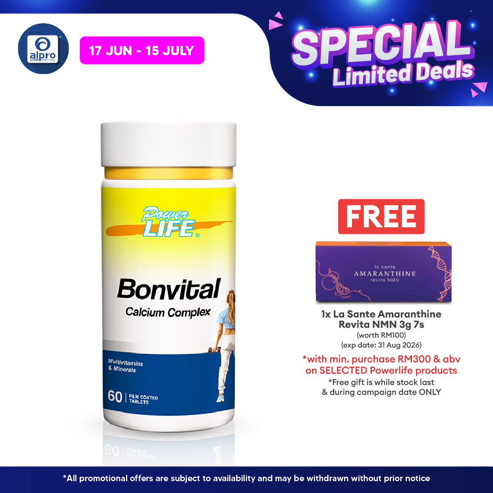 Powerlife Bonvital Essential Forte 60s | Strong & Healthy Bones Powerlife