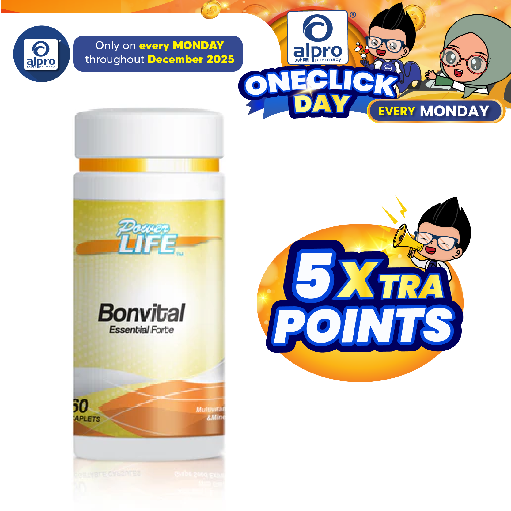 Powerlife Bonvital Essential Forte 60s | Strong & Healthy Bones Powerlife