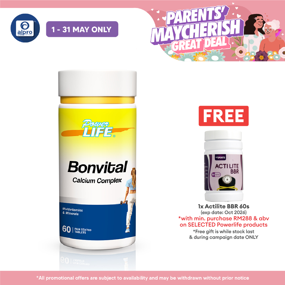 Powerlife Bonvital Essential Forte 60s | Strong & Healthy Bones Powerlife