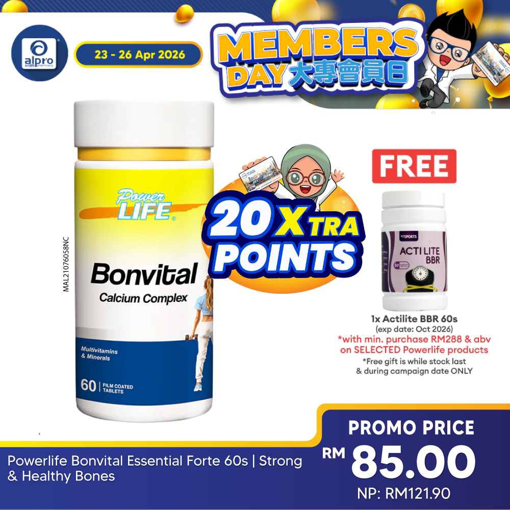 Powerlife Bonvital Essential Forte 60s | Strong & Healthy Bones Powerlife