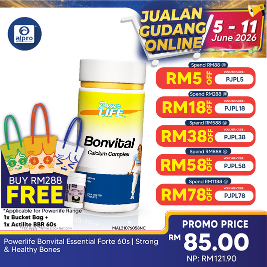 Powerlife Bonvital Essential Forte 60s | Strong & Healthy Bones Powerlife