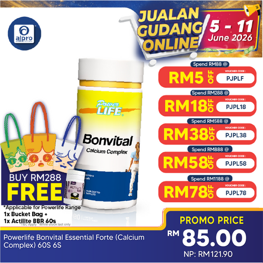 Powerlife Bonvital Essential Forte 60s | Strong & Healthy Bones Powerlife