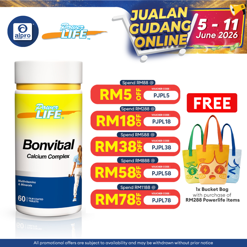 Powerlife Bonvital Essential Forte 60s | Strong & Healthy Bones