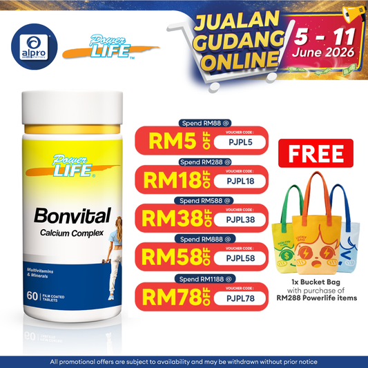 Powerlife Bonvital Essential Forte 60s | Strong & Healthy Bones