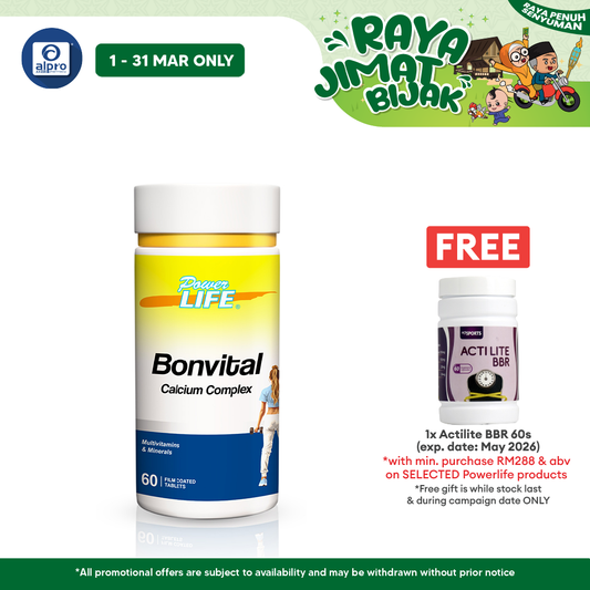 Powerlife Bonvital Essential Forte 60s | Strong & Healthy Bones Powerlife