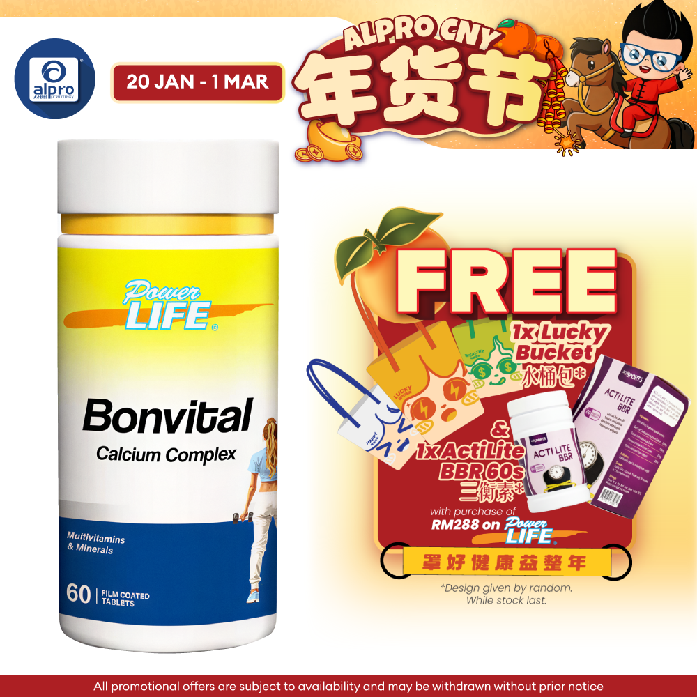 Powerlife Bonvital Essential Forte 60s | Strong & Healthy Bones Powerlife