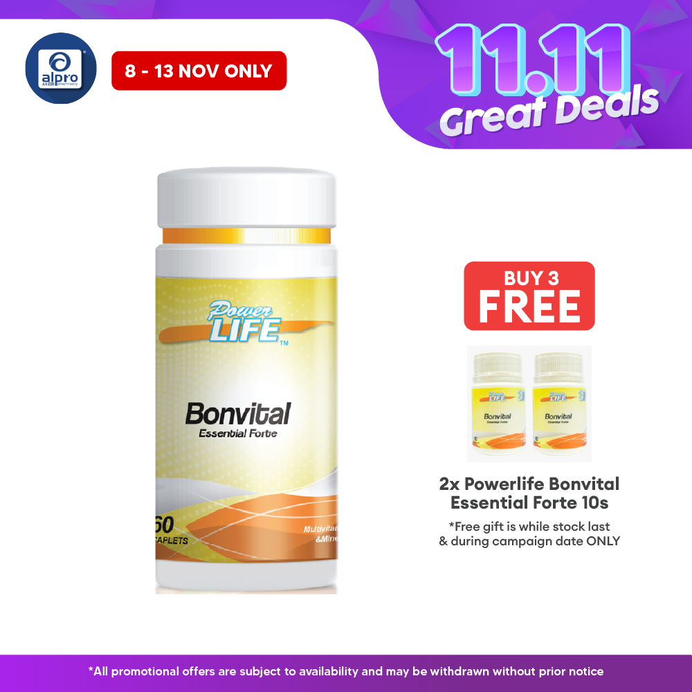Powerlife Bonvital Essential Forte 60s | Strong & Healthy Bones Powerlife
