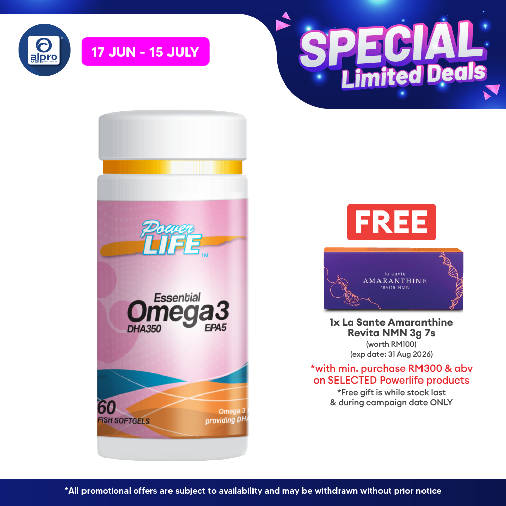 Powerlife Essential Omega 3 DHA 350 EPA 5 60s | For Good Health Powerlife