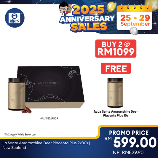 La Sante Amaranthine Deer Placenta Plus 2x30s | Reduce Signs of Aging