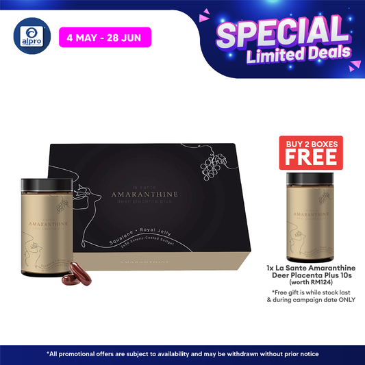 La Sante Amaranthine Deer Placenta Plus 2x30s | Reduce Signs of Aging La Sante