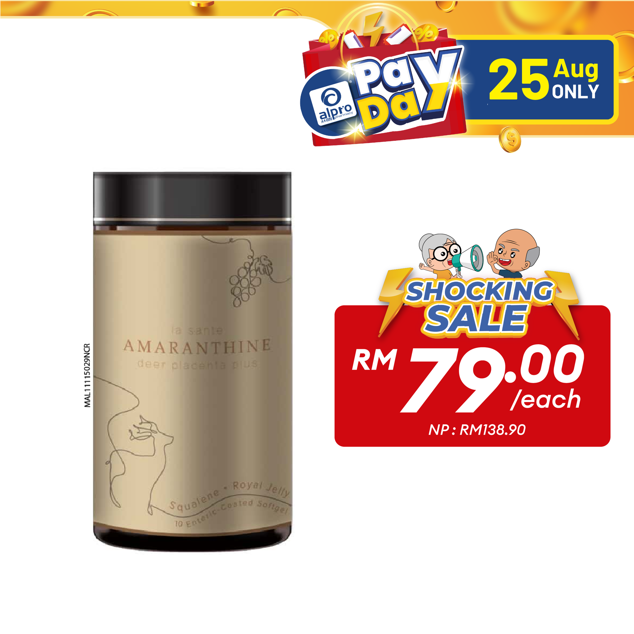 La Sante Amaranthine Deer Placenta Plus 10s | Stimulates the Renewal of Aged Alpro Pharmacy