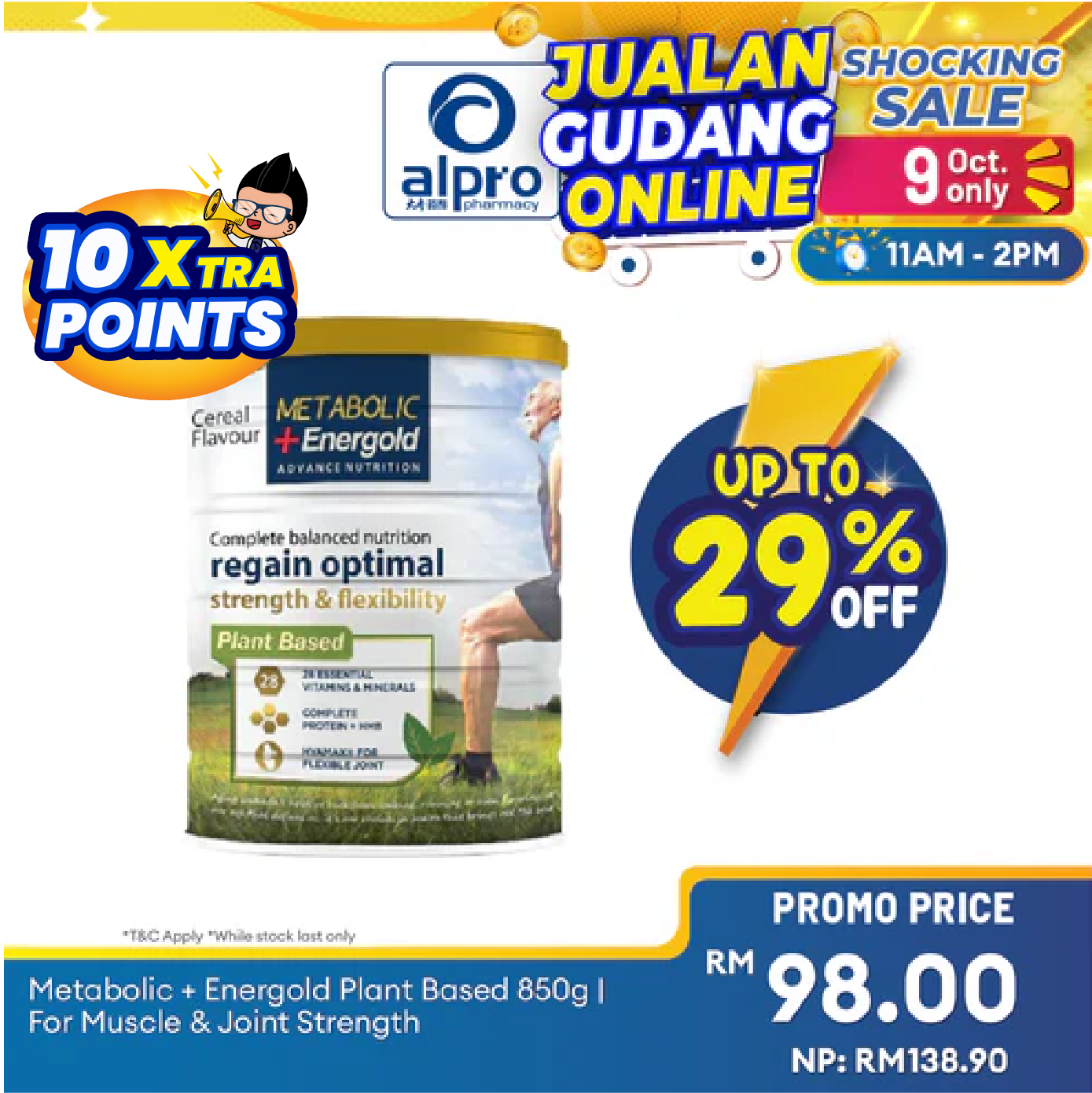 Metabolic + Energold Plant Based 850G | For Muscle & Joint Strength Metabolic+