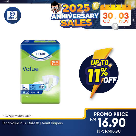 Tena Value Plus L Size 8s | Adult Diapers Tena
