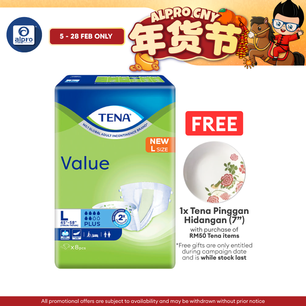 Tena Value Plus L Size 8s | Adult Diapers Tena