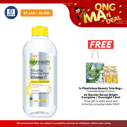 Garnier Micellar Cleansing Water Vit C 400ml | For Brightening Skin Garnier