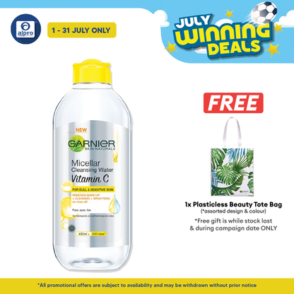 Garnier Micellar Cleansing Water Vit C 400ml | For Brightening Skin Garnier