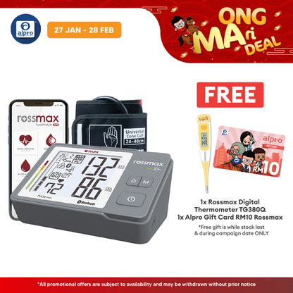 Rossmax Z5 Blood Pressure Monitor (PARR) | With Bluetooth And Type C USB Alpro Pharmacy