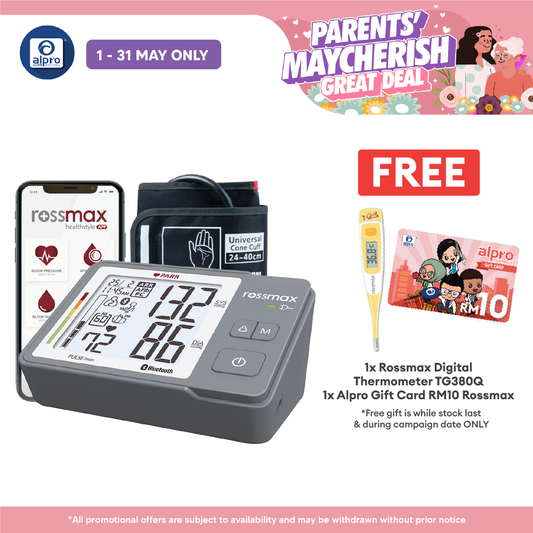 Rossmax Z5 Blood Pressure Monitor (PARR) | With Bluetooth And Type C USB Rossmax