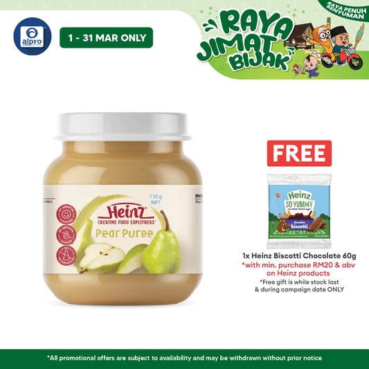 Heinz Pear Puree Jar Food 110g Heinz