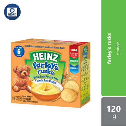 Heinz Farleys Rusks 120g (Orange /Original /Banana) Heinz
