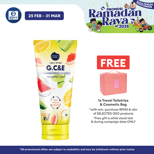 GSO Ultra White The G.C&E Vitamin UV Protection Lotion 320ml | with Glutathione, Vitamin C & E GSO