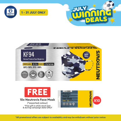 Neutrovis Kf94 (space Camo) Korean Premium Face Respirator 20s Alpro Pharmacy