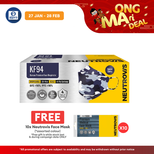 Neutrovis Kf94 (space Camo) Korean Premium Face Respirator 20s Alpro Pharmacy