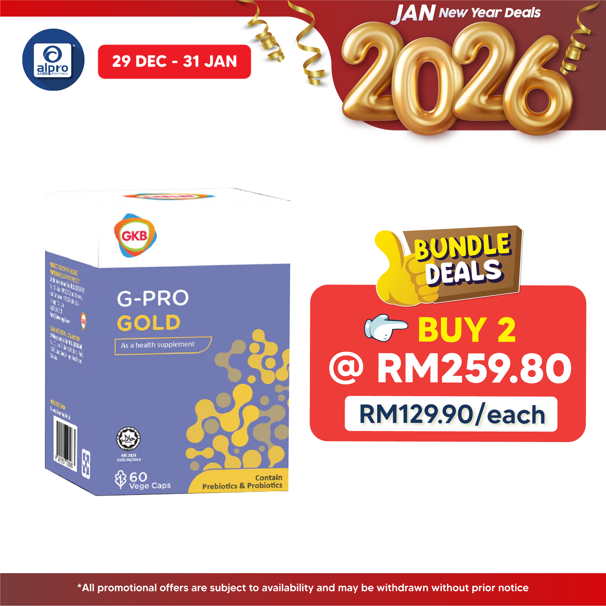 GKB G-Pro Gold 60s Alpro Pharmacy